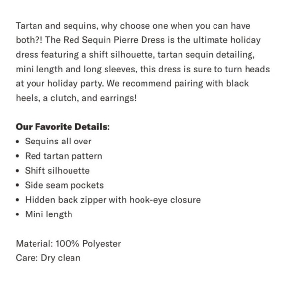 TUCKERNUCK Red and black
Houndstooth Sequin dress NEW - Picture 12 of 13